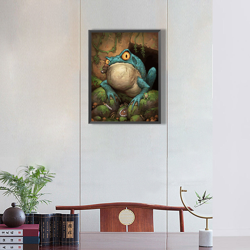 Ferocious Dining Frog - Full Round Drill Diamond Painting 30*40CM