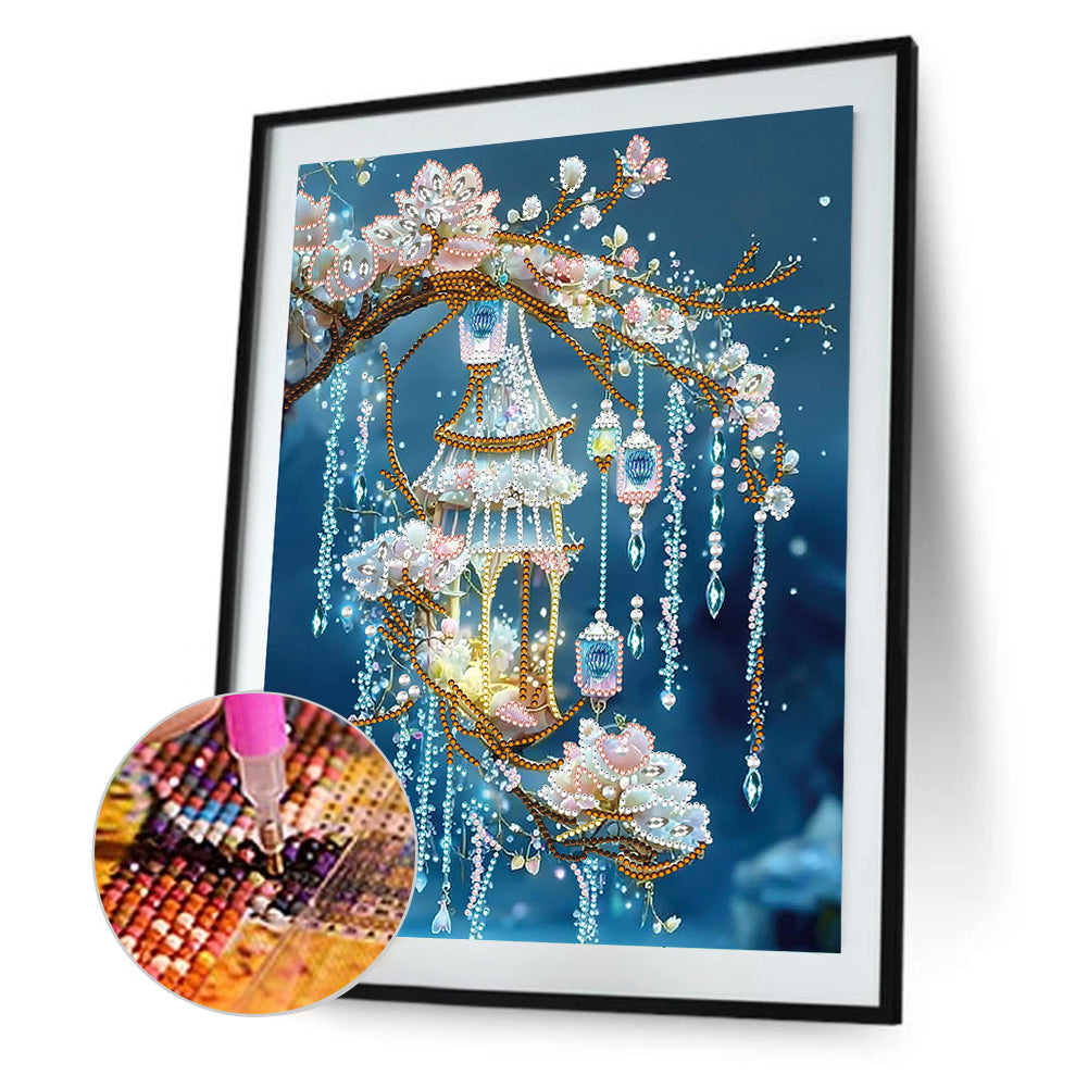 Shiny Weeping Willow - Special Shaped Drill Diamond Painting 30*40CM