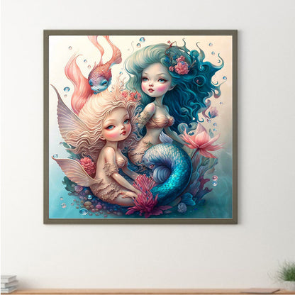 Mermaid Sisters - Full Square Drill Diamond Painting 40*40CM