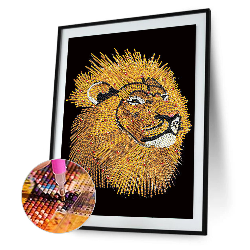 Lion - Special Shaped Drill Diamond Painting 30*40CM