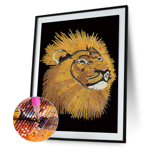Lion - Special Shaped Drill Diamond Painting 30*40CM