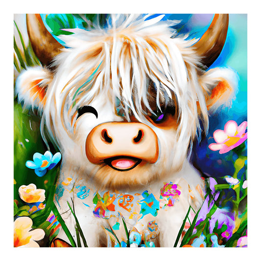 Highland Yak - Full Round Drill Diamond Painting 30*30CM