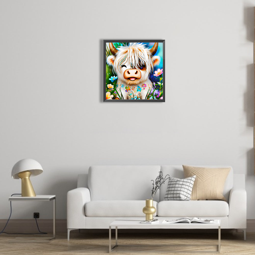 Highland Yak - Full Round Drill Diamond Painting 30*30CM