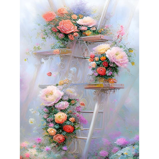 Attic Ladder - Full Round Drill Diamond Painting 30*40CM
