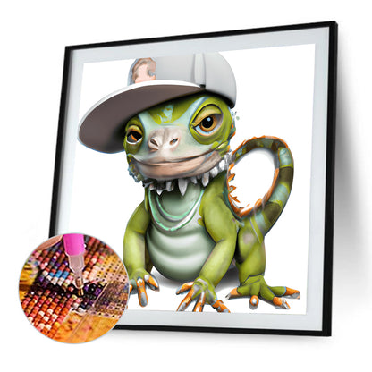 Big Head Lizard - Full Round Drill Diamond Painting 30*30CM