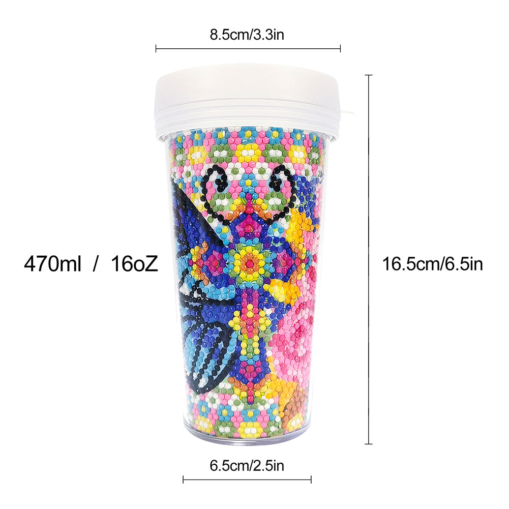 DIY Crystal Diamond Water Bottle Leak Proof BPA Free for Fitness Sports Outdoors