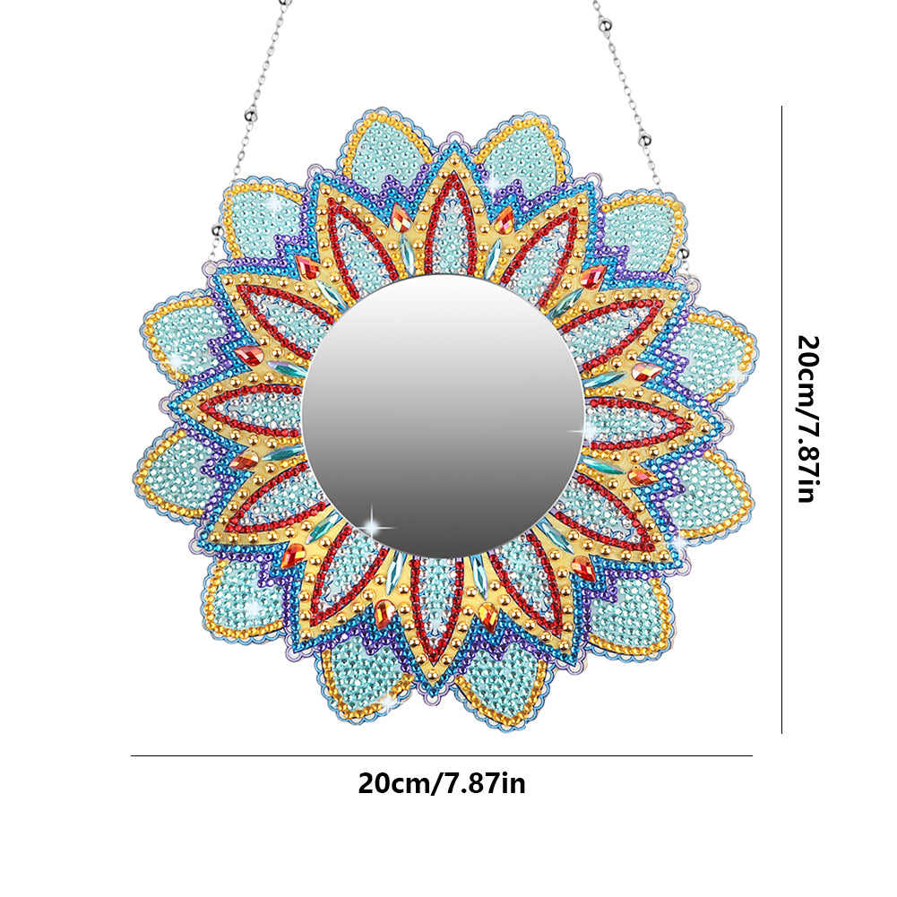 DIY Compact Mirror Art Craft Set Hanging Pocket Mirror Flower for Adult and Kids