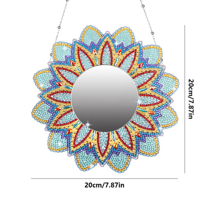 DIY Compact Mirror Art Craft Set Hanging Pocket Mirror Flower for Adult and Kids