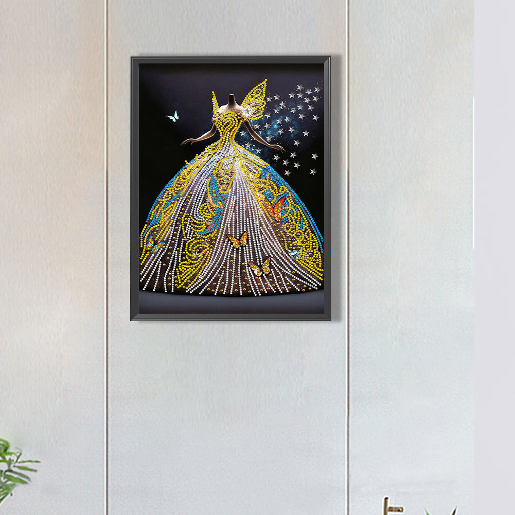 Dream Wedding Dress - Special Shaped Drill Diamond Painting 30*40CM