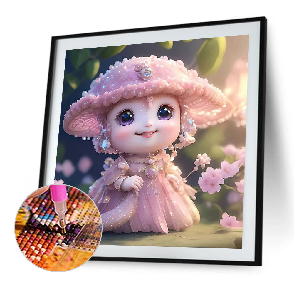 Pink Quartz Snake - Full Round Drill Diamond Painting 30*30CM