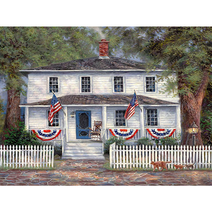 Suburban House - Full Round Drill Diamond Painting 40*30CM