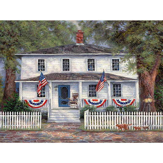 Suburban House - Full Round Drill Diamond Painting 40*30CM