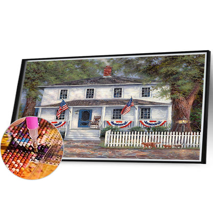 Suburban House - Full Round Drill Diamond Painting 40*30CM