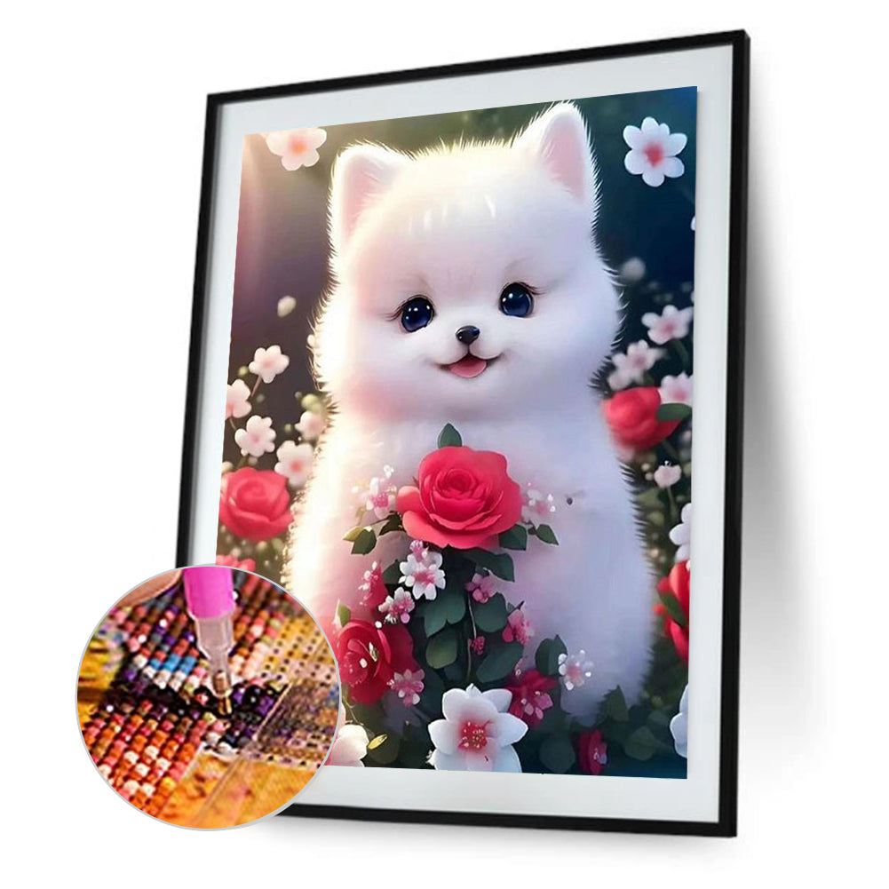 Cute Puppy - Full Square Drill Diamond Painting 30*40CM