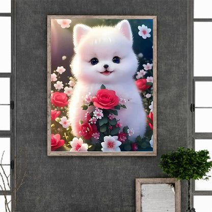 Cute Puppy - Full Square Drill Diamond Painting 30*40CM