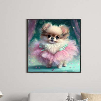 Cute Animals - Pomeranian - Full Square Drill Diamond Painting 40*40CM