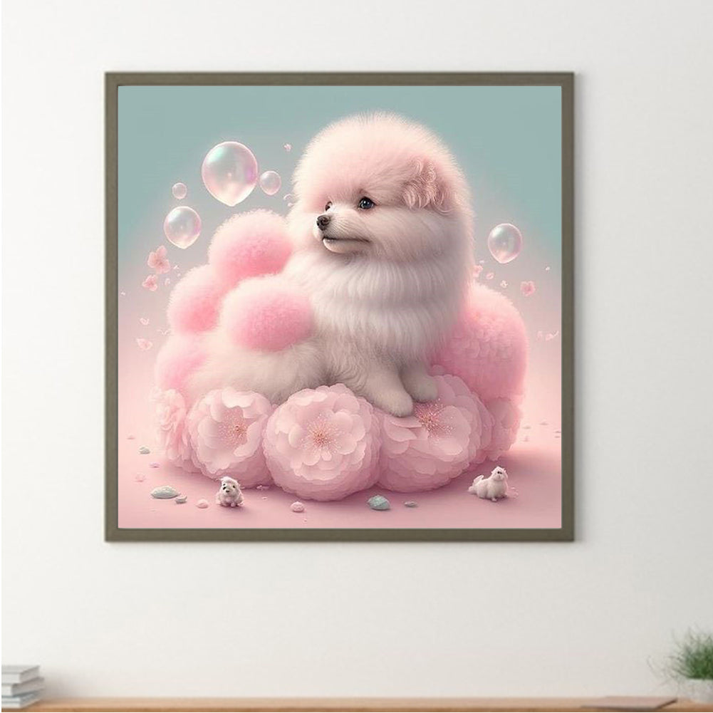Cute Animals - Pomeranian - Full Square Drill Diamond Painting 40*40CM