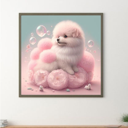 Cute Animals - Pomeranian - Full Square Drill Diamond Painting 40*40CM