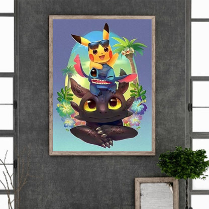 Pikachu - Full Round Drill Diamond Painting 30*40CM