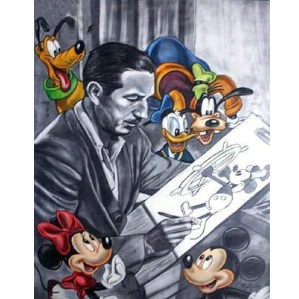 Walt Disney Is Creating - Full Round Drill Diamond Painting 40*50CM