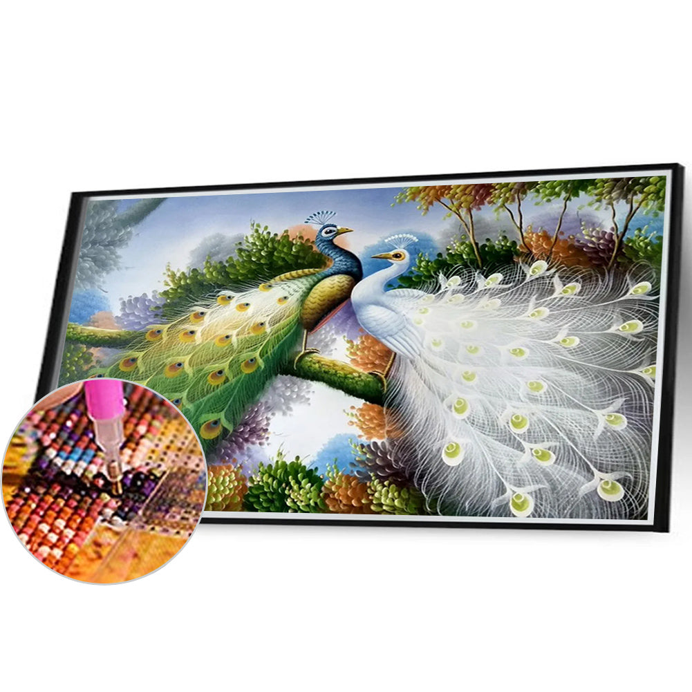 Double Sparrow - Full Round Drill Diamond Painting 40*30CM