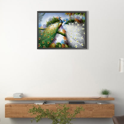 Double Sparrow - Full Round Drill Diamond Painting 40*30CM