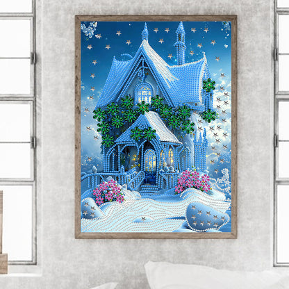 Dream Blue Carriage House - Special Shaped Drill Diamond Painting 30*40CM