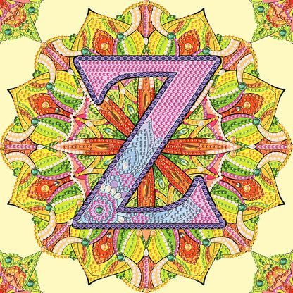 Z Letter Mandala - Special Shaped Drill Diamond Painting 30*30CM