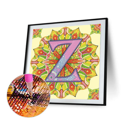 Z Letter Mandala - Special Shaped Drill Diamond Painting 30*30CM