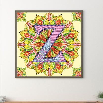 Z Letter Mandala - Special Shaped Drill Diamond Painting 30*30CM
