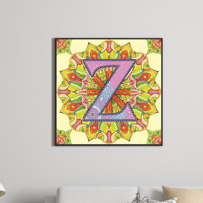 Z Letter Mandala - Special Shaped Drill Diamond Painting 30*30CM
