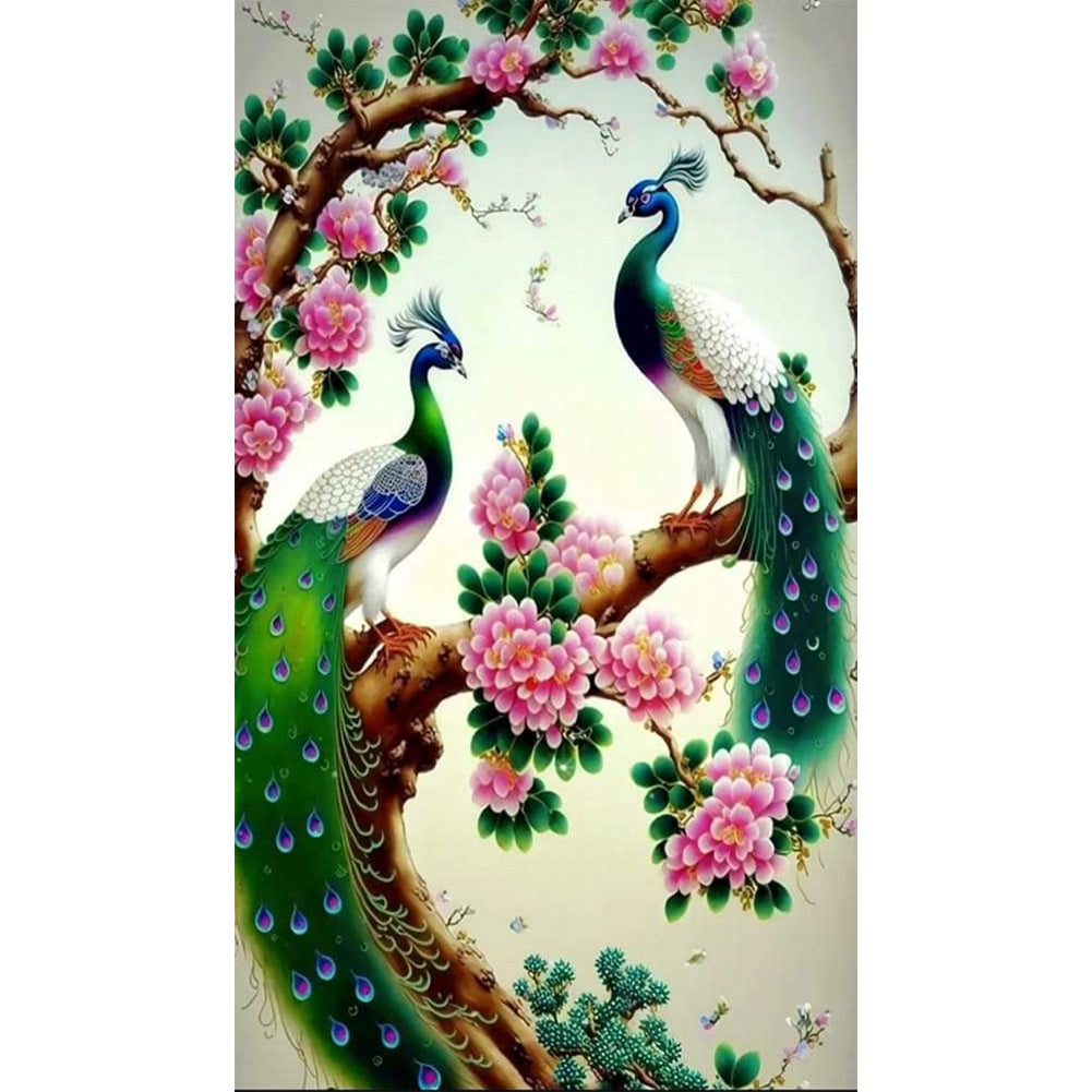 Two Tits Playing - Full Round Drill Diamond Painting 40*70CM