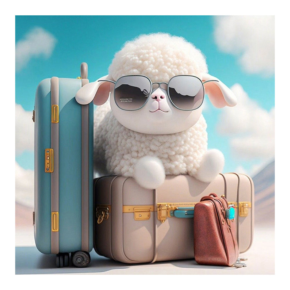Sheep On Tour - Full Round Drill Diamond Painting 30*30CM