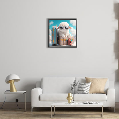 Sheep On Tour - Full Round Drill Diamond Painting 30*30CM