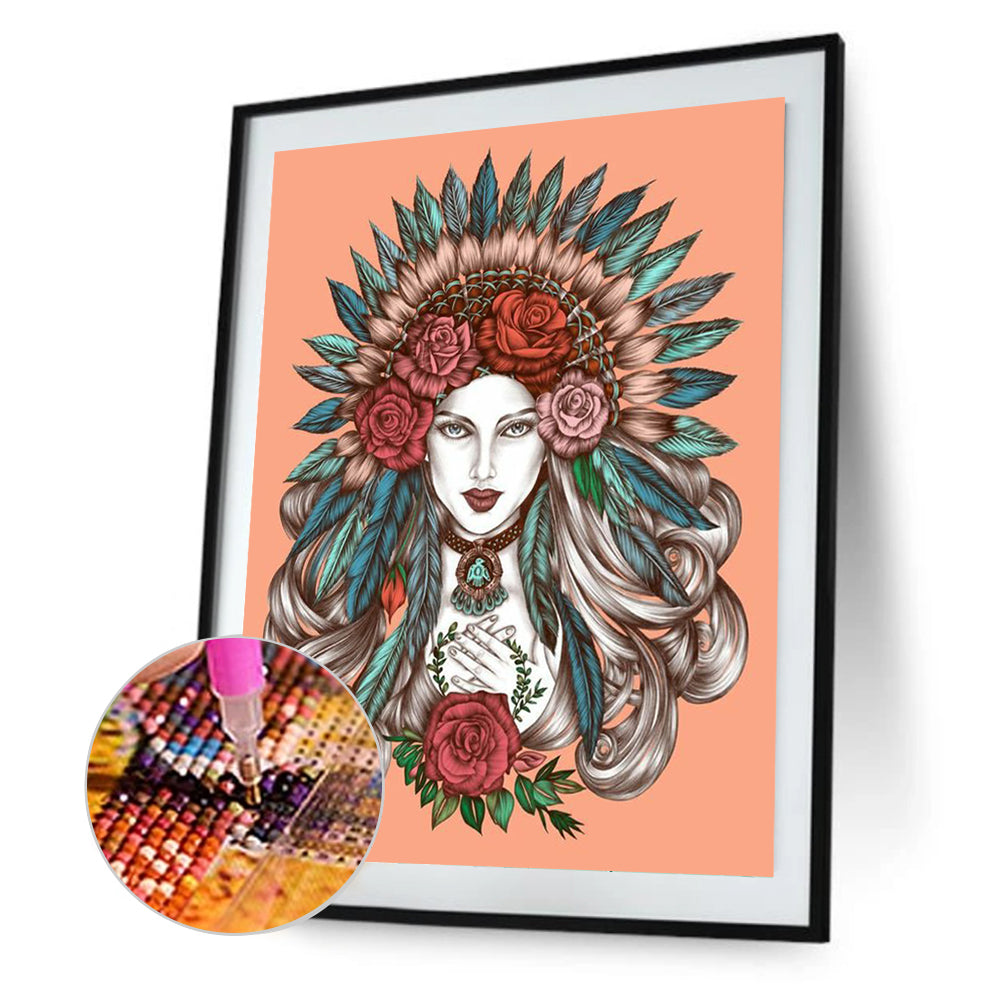 Woman - Full Round Drill Diamond Painting 40*50CM