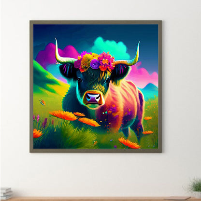Plateau Cattle - Full Round Drill Diamond Painting 30*30CM