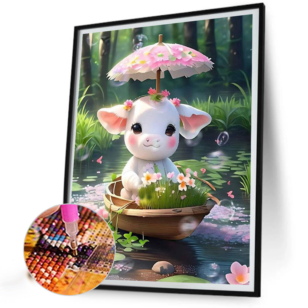Animals On Board - Calf - Full Square Drill Diamond Painting 30*40CM