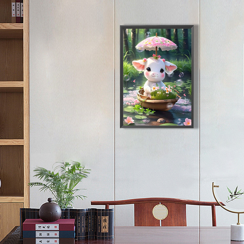 Animals On Board - Calf - Full Square Drill Diamond Painting 30*40CM