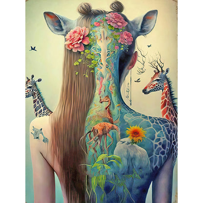 Personality Girl Back - Full Round Drill Diamond Painting 30*40CM