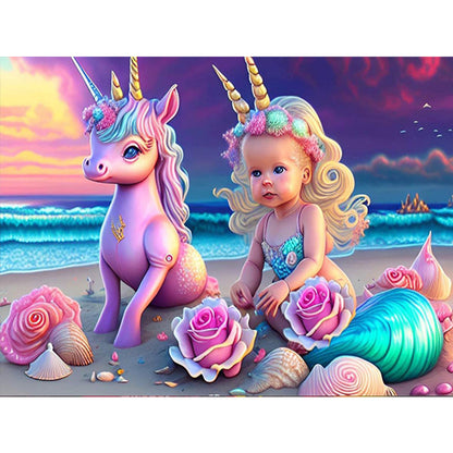 Children Playing - Full Round Drill Diamond Painting 40*30CM