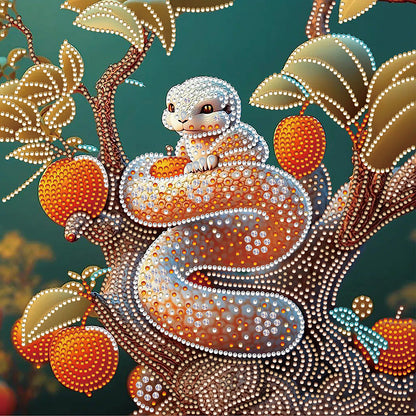 Little Decorative Snake - Full Round Drill Diamond Painting 30*30CM