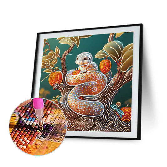 Little Decorative Snake - Full Round Drill Diamond Painting 30*30CM