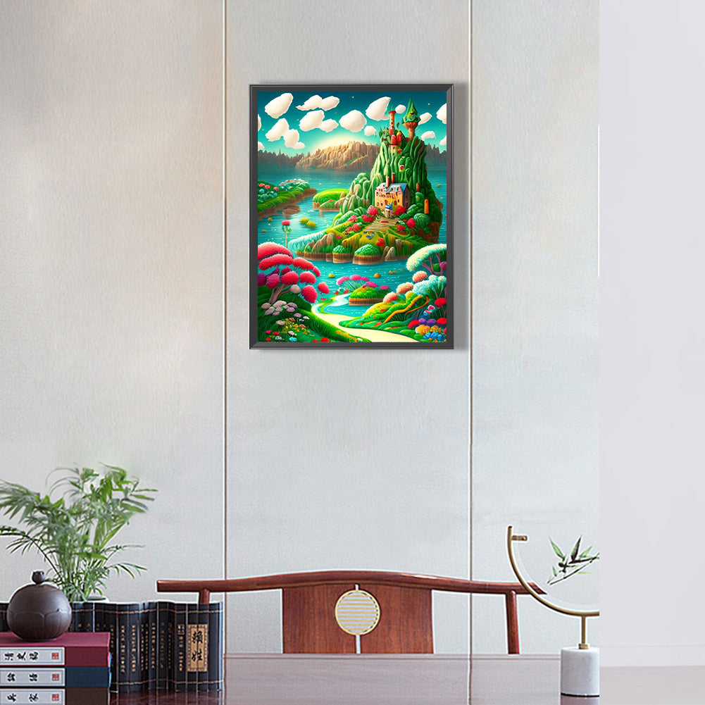 Colorful Island - Full Round Drill Diamond Painting 30*40CM