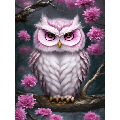 Owl - Full Round Drill Diamond Painting 30*40CM
