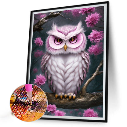 Owl - Full Round Drill Diamond Painting 30*40CM