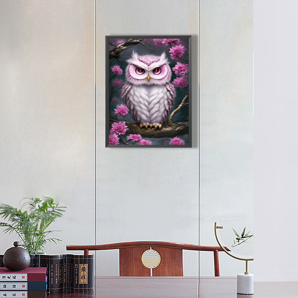 Owl - Full Round Drill Diamond Painting 30*40CM