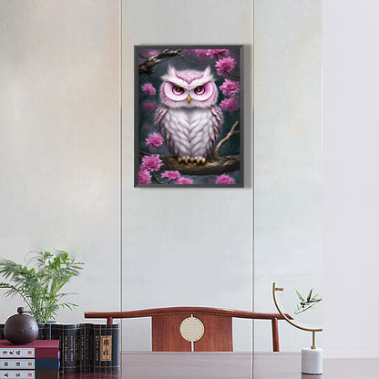 Owl - Full Round Drill Diamond Painting 30*40CM