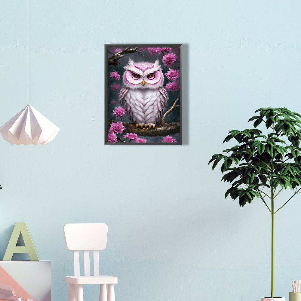 Owl - Full Round Drill Diamond Painting 30*40CM
