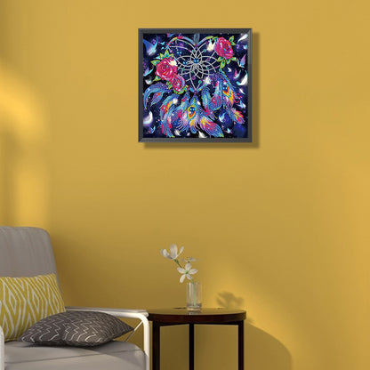 Roses And Love Hair Ring - Special Shaped Drill Diamond Painting 30*30CM
