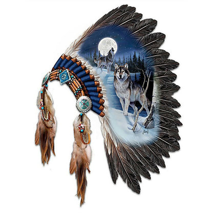 Native American Headgear - Full Round Drill Diamond Painting 30*40CM